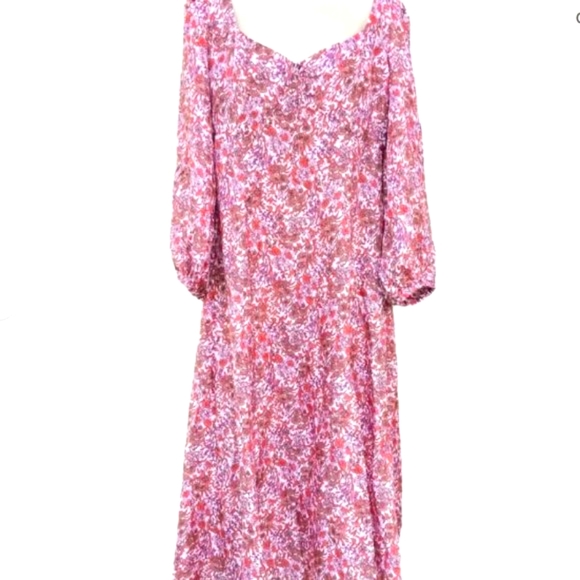 NWT J. Crew Sweetheart long-sleeve midi dress in fête floral Size 12 - Picture 7 of 9